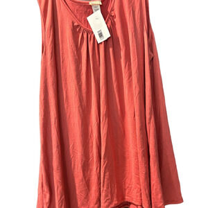 NWT Relaxed Orange-ish Sleeveless Tank Top